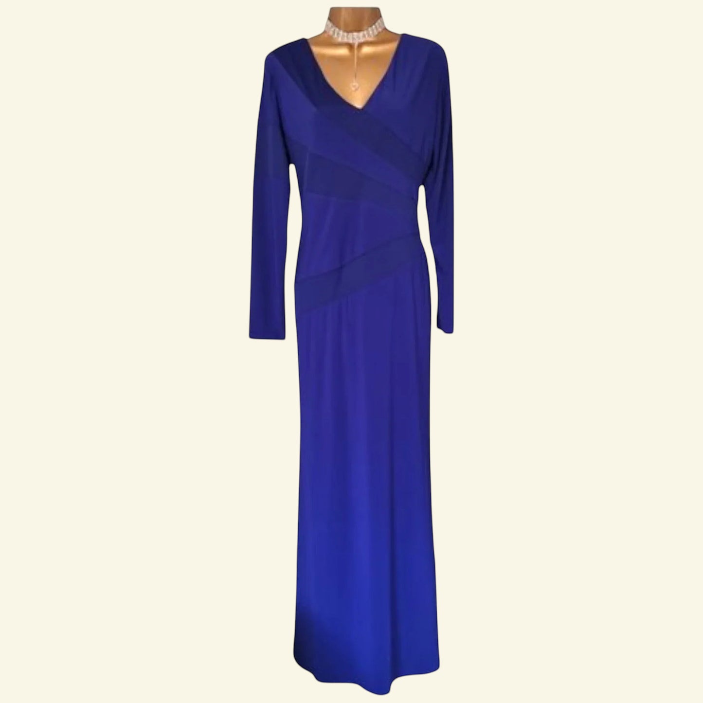 Michaela Louisa Vintage Blue Maxi Dress UK 14 US 10 EU 42 - Timelessfashions