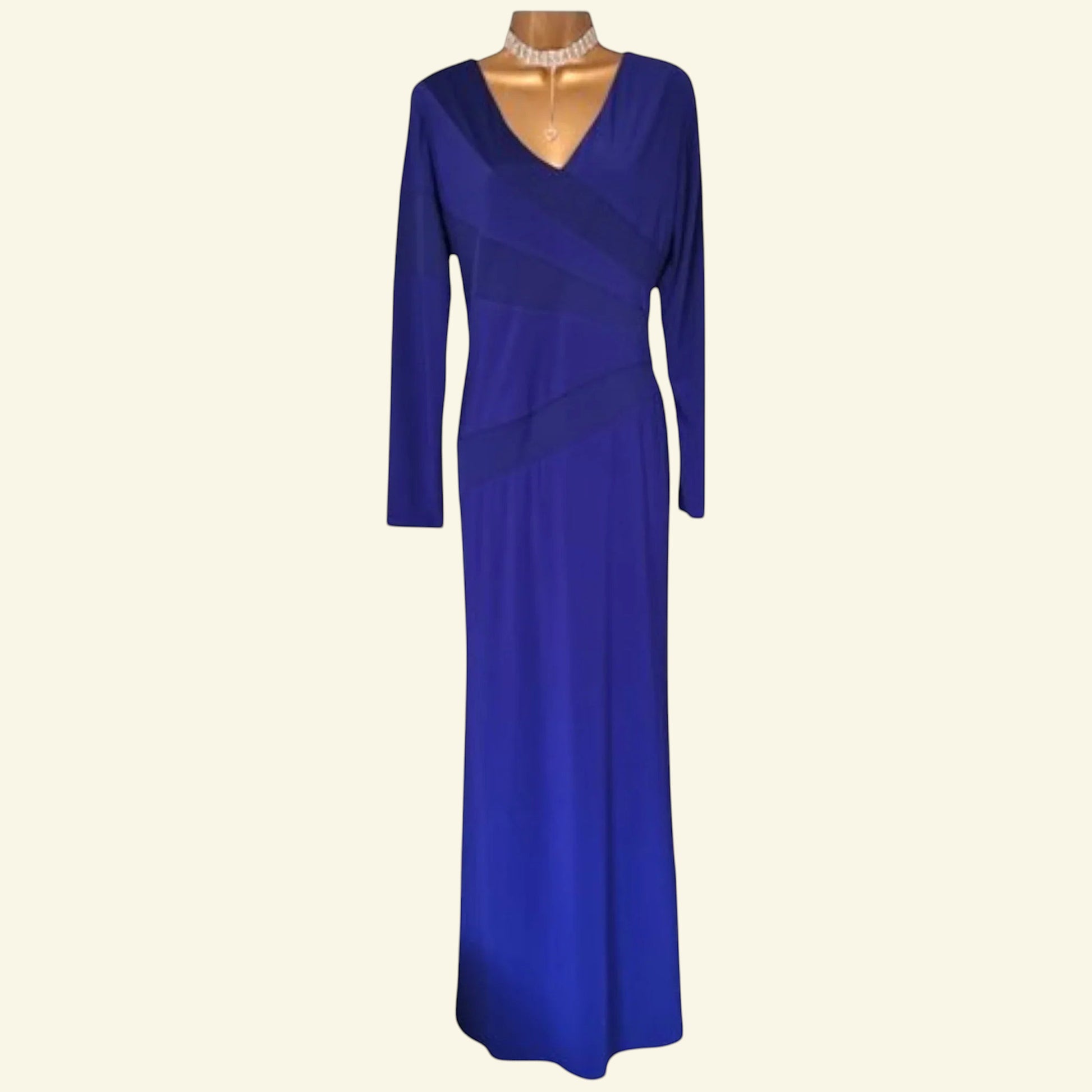 Michaela Louisa Vintage Blue Maxi Dress UK 14 US 10 EU 42 - Timelessfashions
