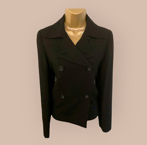 Marks & Spencer Black Double Breasted Jacket UK 10 US 6 EU 38 Timeless Fashions