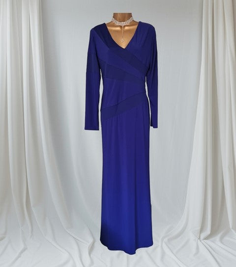 Michaela Louisa Vintage Blue Maxi Dress UK 14 US 10 EU 42 Timeless Fashions