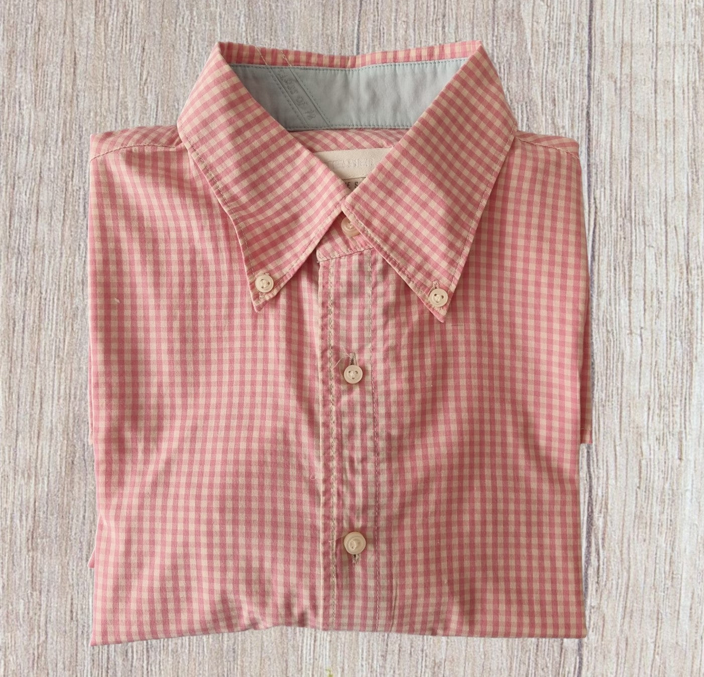 Diesel Pink Check Short Sleeve Shirt UK S Timeless Fashions