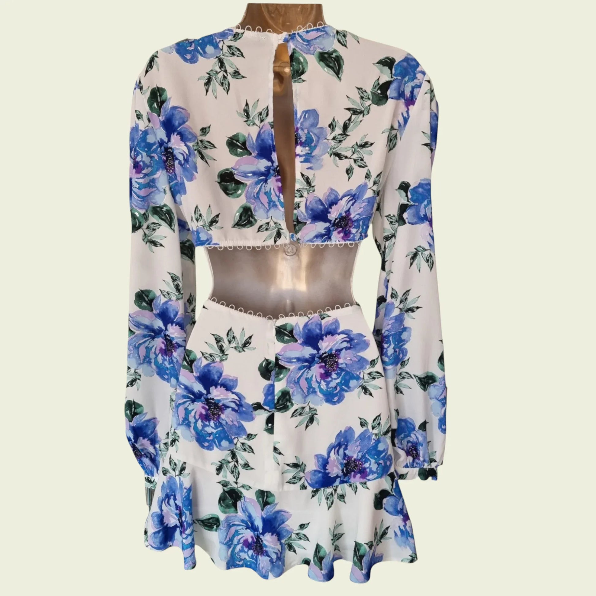 Coast Blue & White Lace Skater Dress UK 14 US 10 EU 42 - Timelessfashions