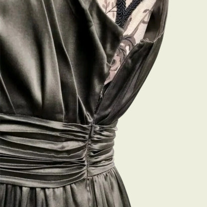 Donna Karan brown silk sleeveless dress UK 12 US 8 EU 40 - Timelessfashions