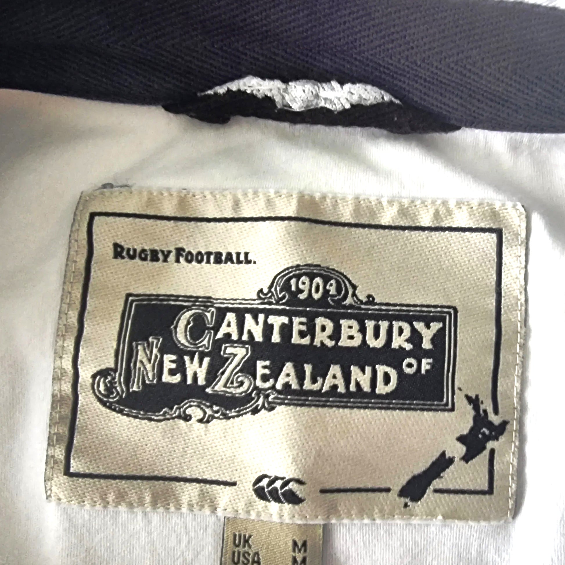Canterbury Of New Zealand White Eagles Polo Shirt UK M - Timelessfashions