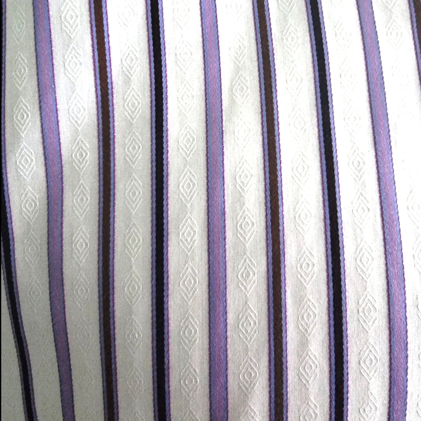 St George by DUFFER Mens White & Lilac Multi Stripe Shirt. Size 15½ collar. - Timelessfashions