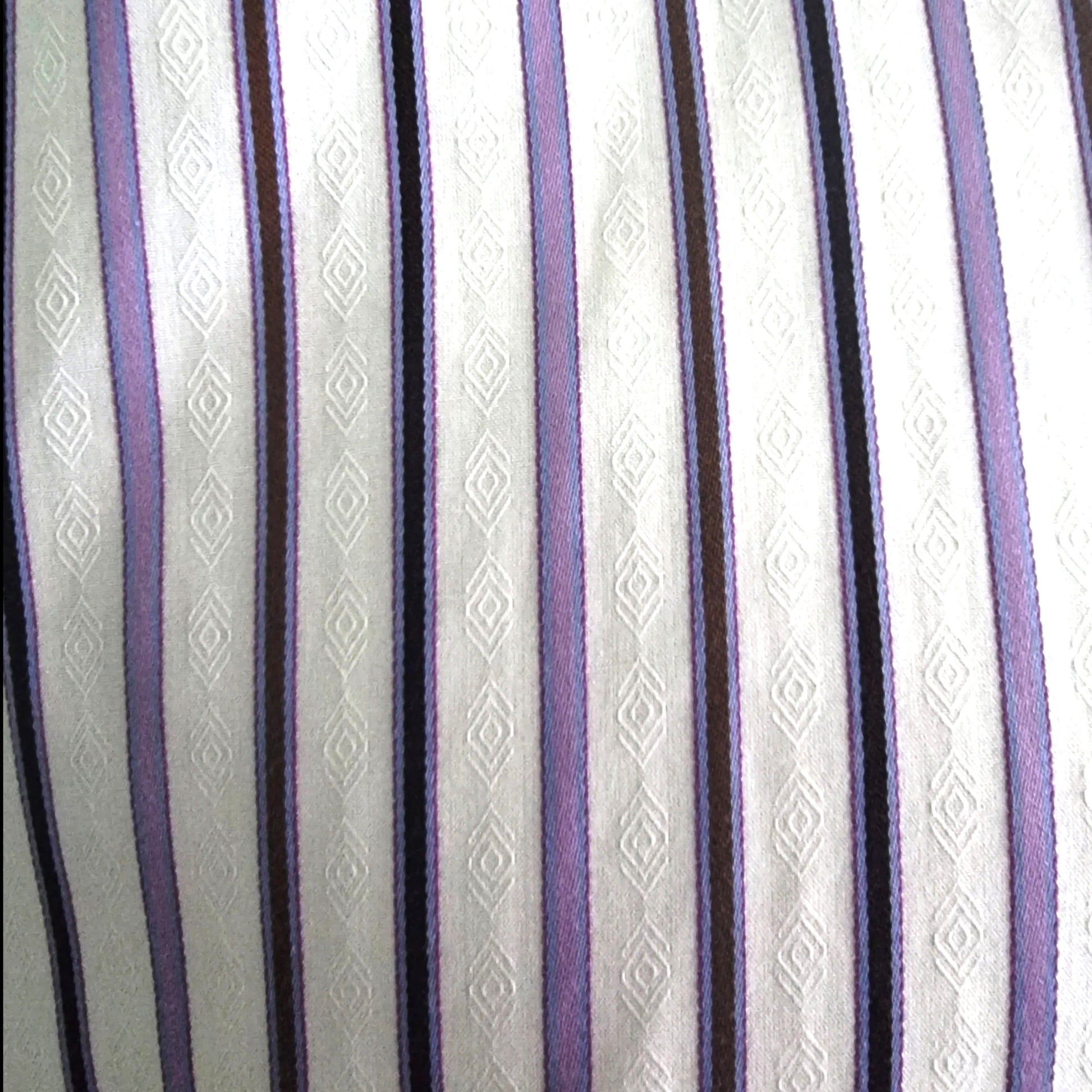 St George by DUFFER Mens White & Lilac Multi Stripe Shirt. Size 15½ collar. - Timelessfashions