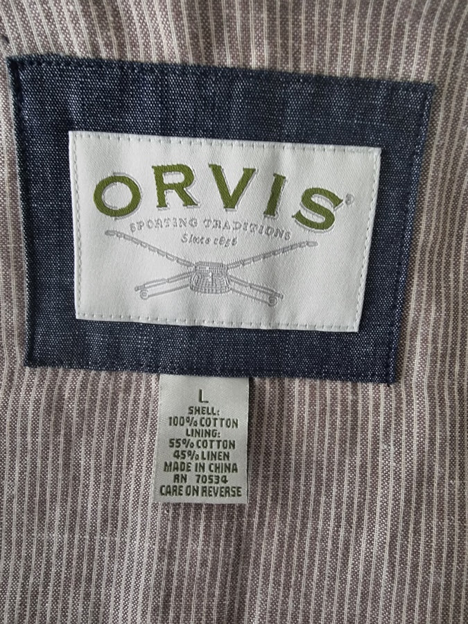 Orvis Mens Vintage Blue Fisherman Waistcoat Vest Shooting Jacket UK 40 Timeless Fashions