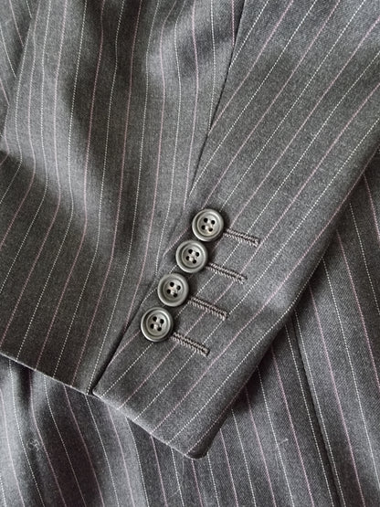 Daks London Signature Mens Blue Pinstripe 2 Piece Suit Timeless Fashions