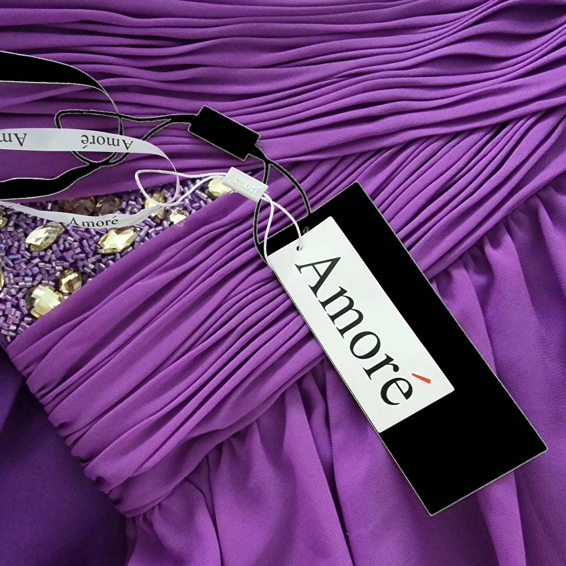 Amore Women’s Purple Long Special Occasion Prom Dress UK 8 US 4 EU 36 - Timelessfashions