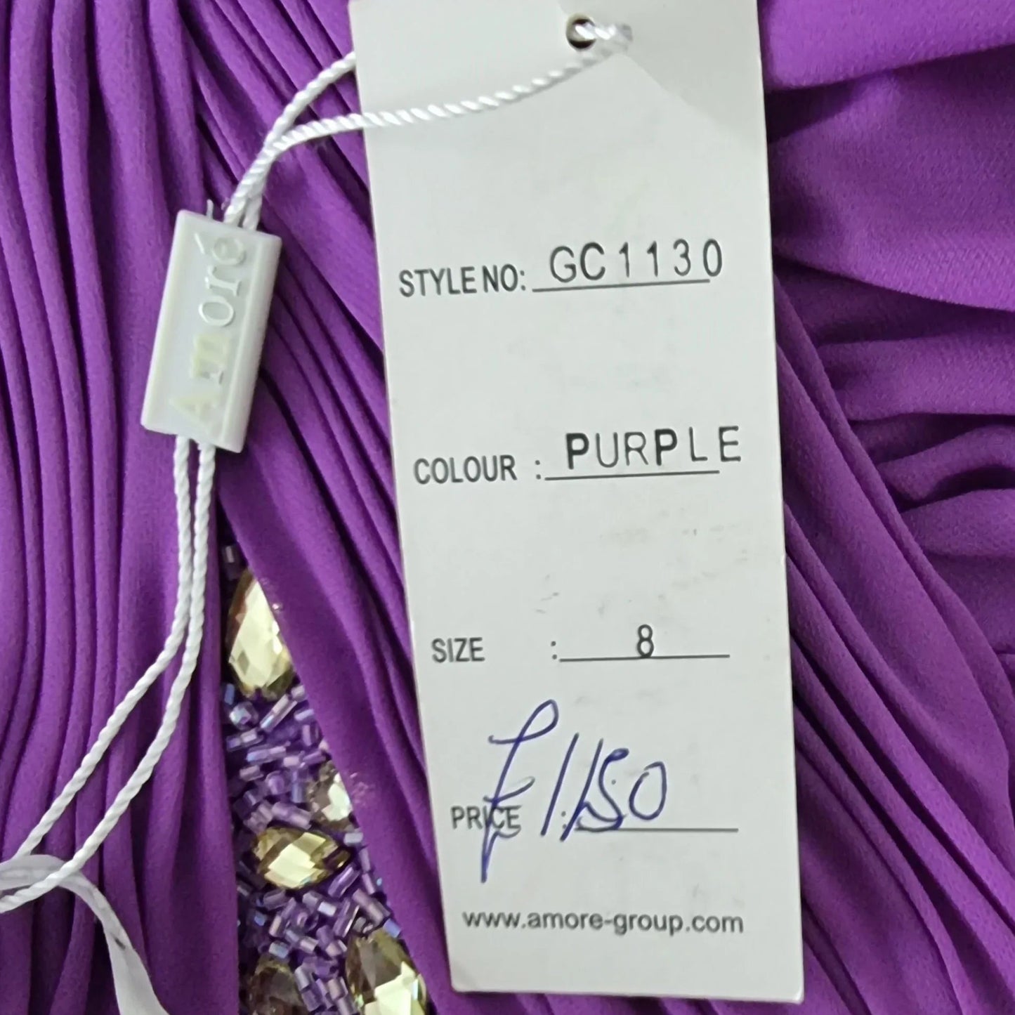 Amore Women’s Purple Long Special Occasion Prom Dress UK 8 US 4 EU 36 - Timelessfashions