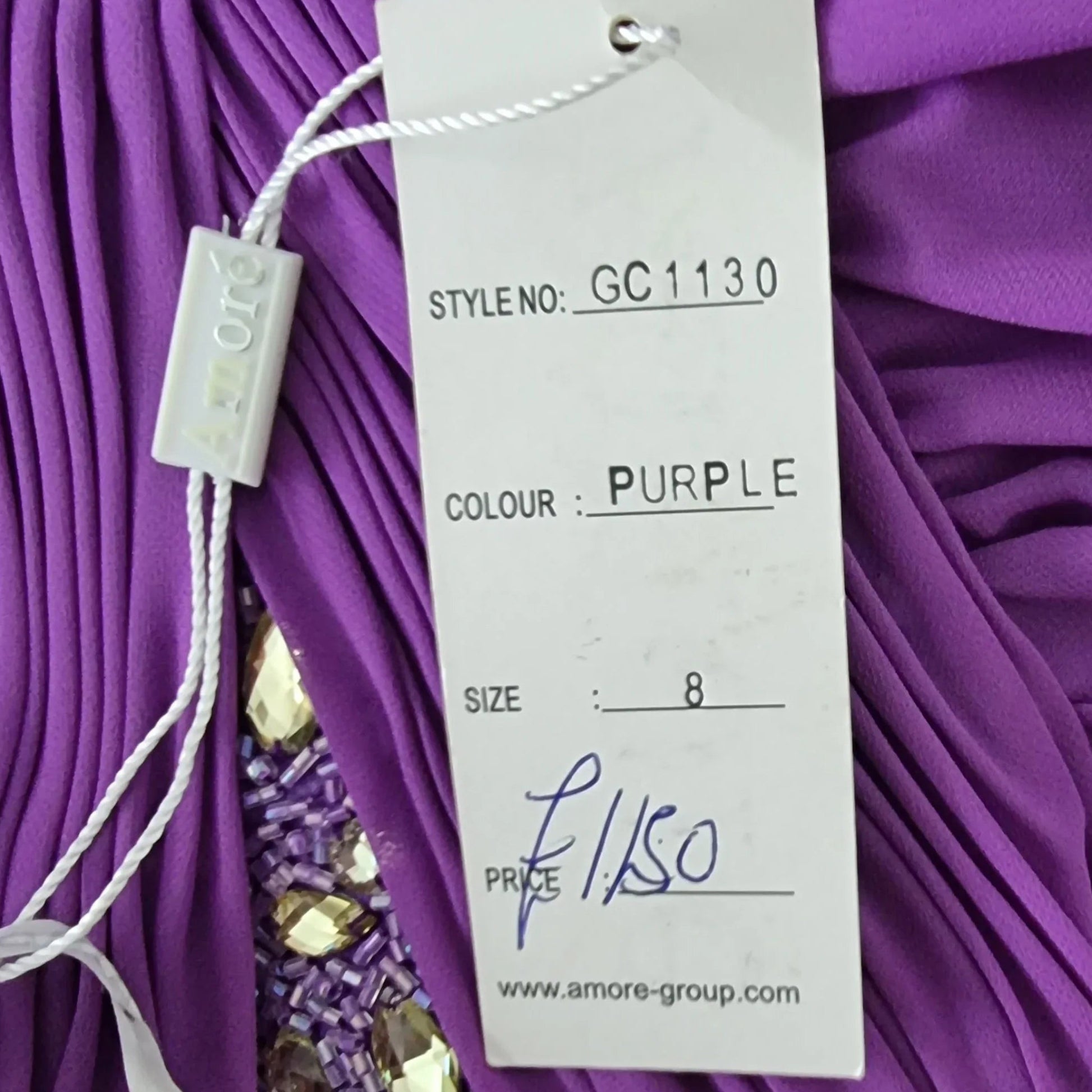 Amore Women’s Purple Long Special Occasion Prom Dress UK 8 US 4 EU 36 - Timelessfashions