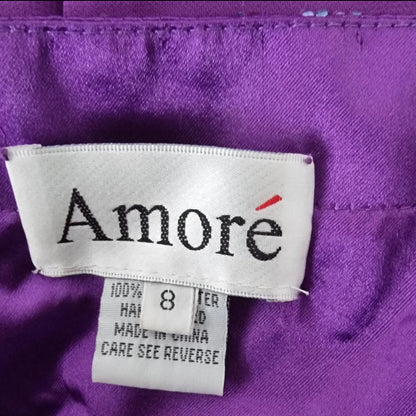Amore Women’s Purple Long Special Occasion Prom Dress UK 8 US 4 EU 36 - Timelessfashions