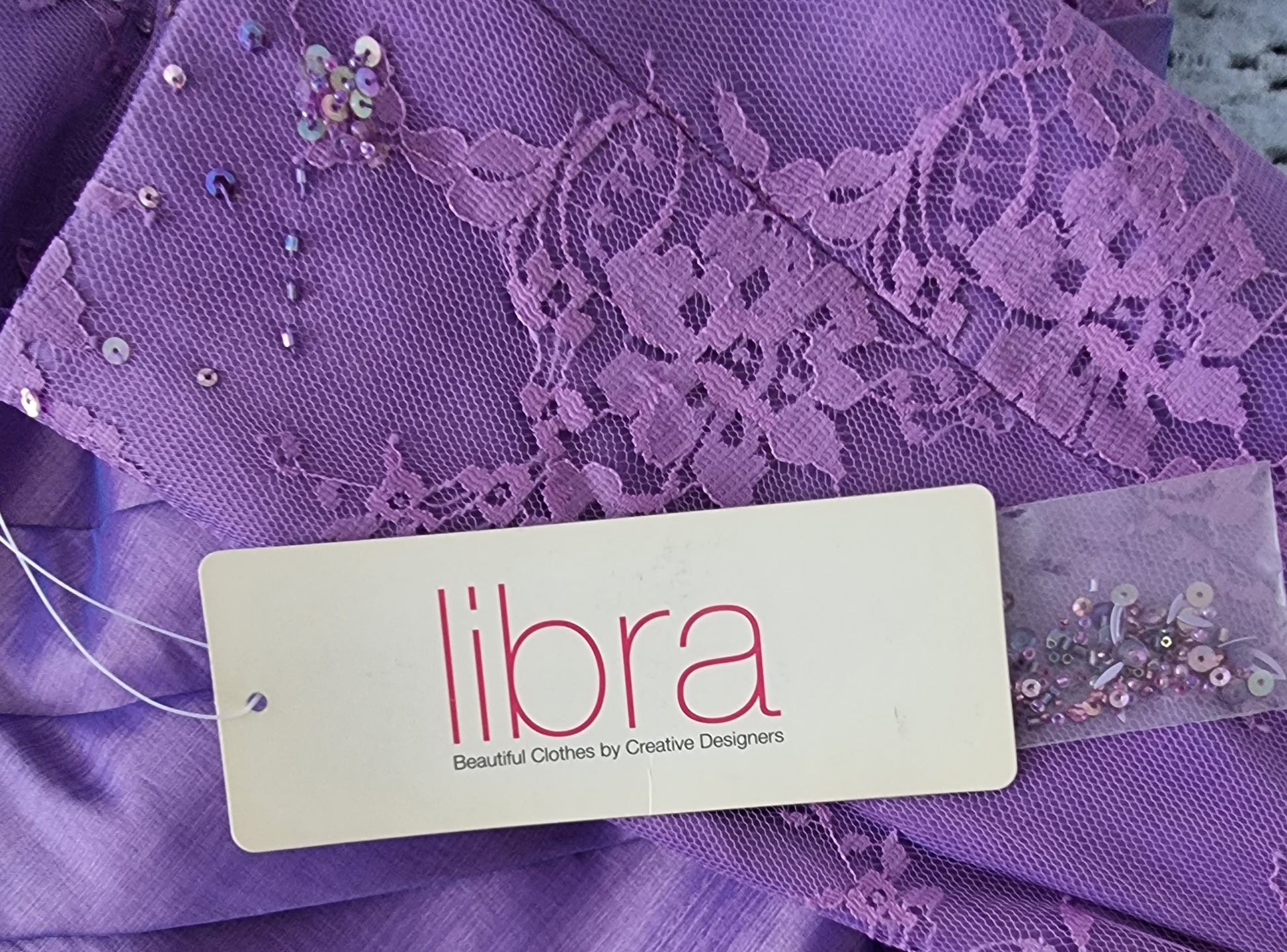 Libra Womens Lilac Embellished Dress & Bolero Jacket UK 14 US 10 EU 42 Timeless Fashions
