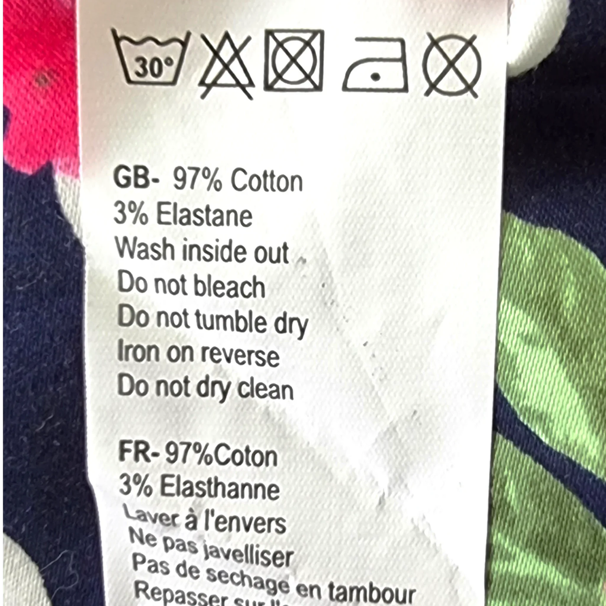 Pomodoro Navy Floral Summer Floral Ankle Length Pants UK 18 US 14 EU 46 - Timelessfashions