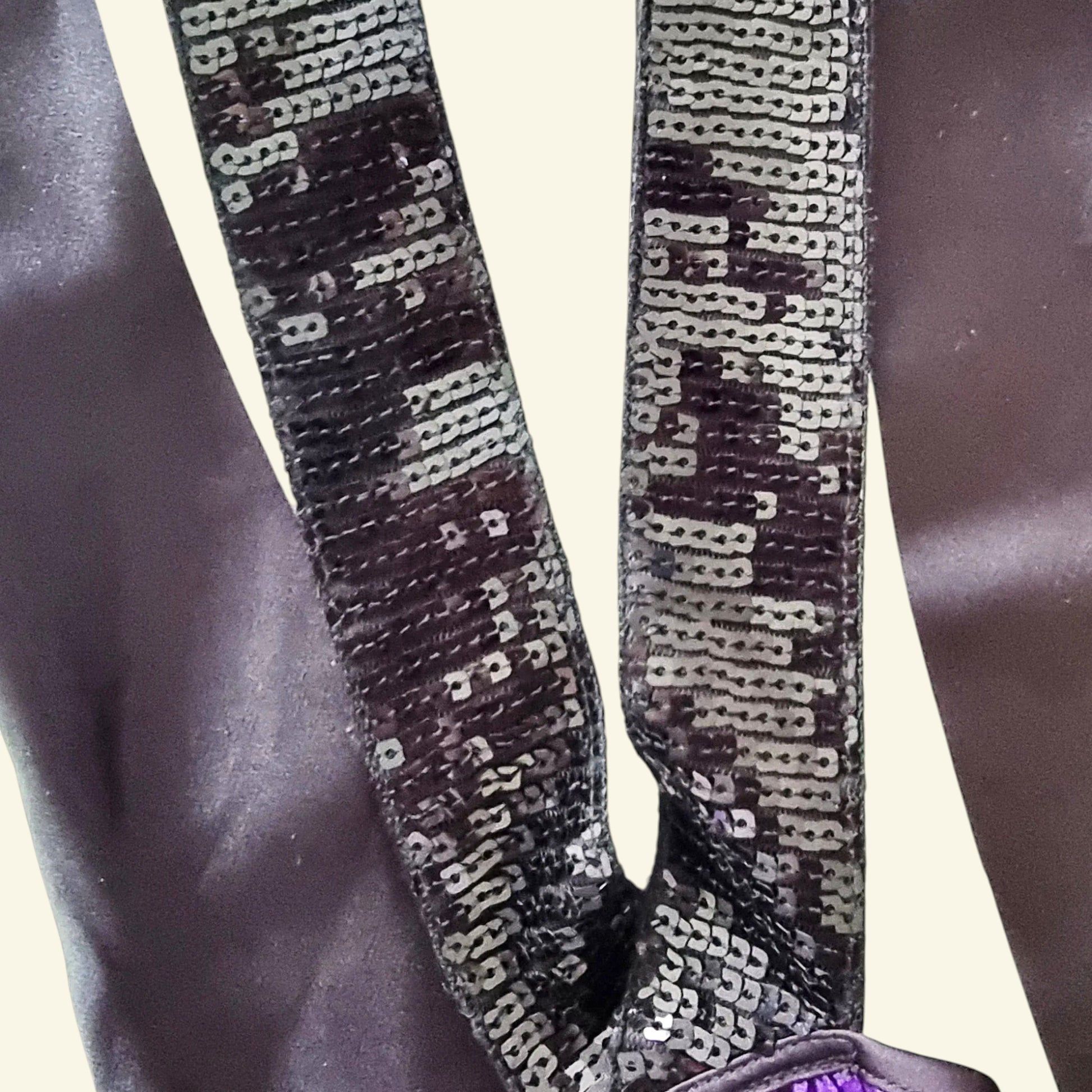 TFNC London, Women's Purple, Black & White Sequinned Top UK10 - Timelessfashions