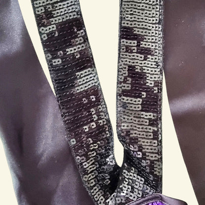 TFNC London, Women's Purple, Black & White Sequinned Top UK10 - Timelessfashions