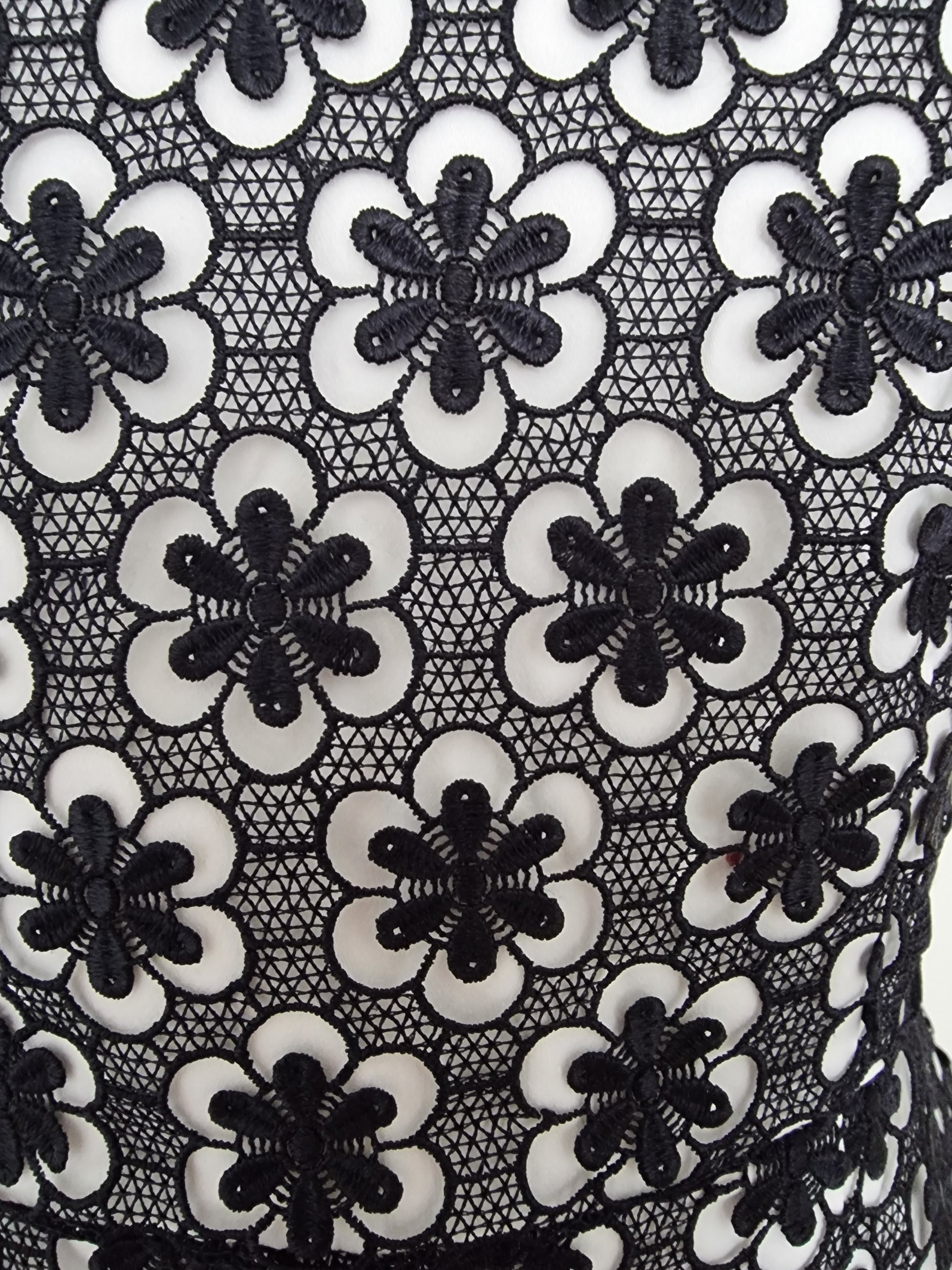 Hobbs Navy & White Lace Dress UK 12 US 8 EU 40 Timeless Fashions
