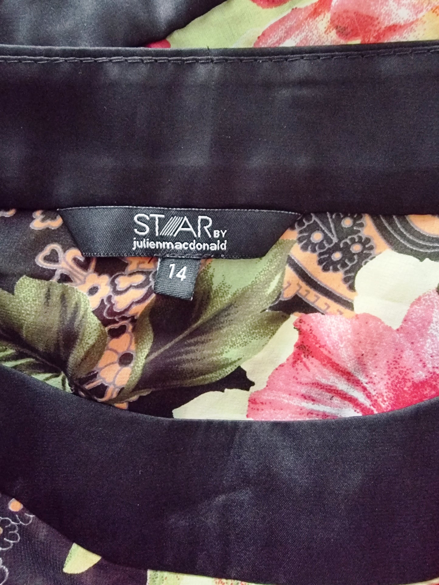 Star By Julien Macdonald Womens Multicoloured Chiffon Kaftan Top UK 14 US 10 EU 42 Timeless Fashions
