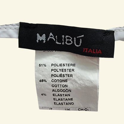 Malibu Italian White Stretch Cropped Summer Trousers UK 10 US 6 EU 38 IT 42 - Timelessfashions
