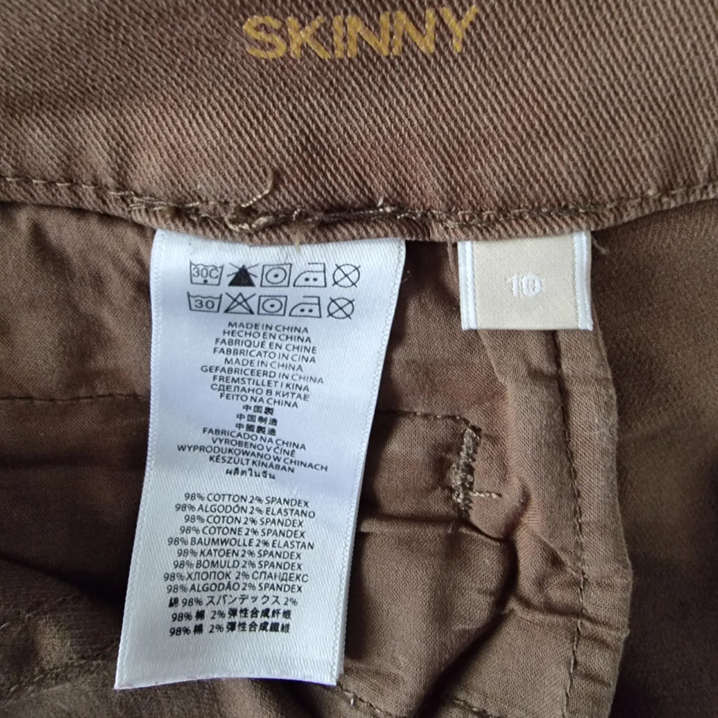 Michael Kors Women's Brown Denim Skinny Jeans. UK 10 US 6 EU 38 - Timelessfashions