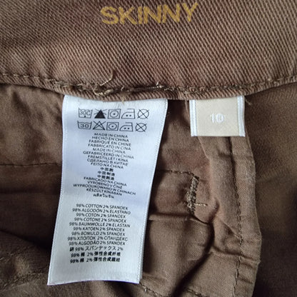 Michael Kors Women's Brown Denim Skinny Jeans. UK 10 US 6 EU 38 - Timelessfashions