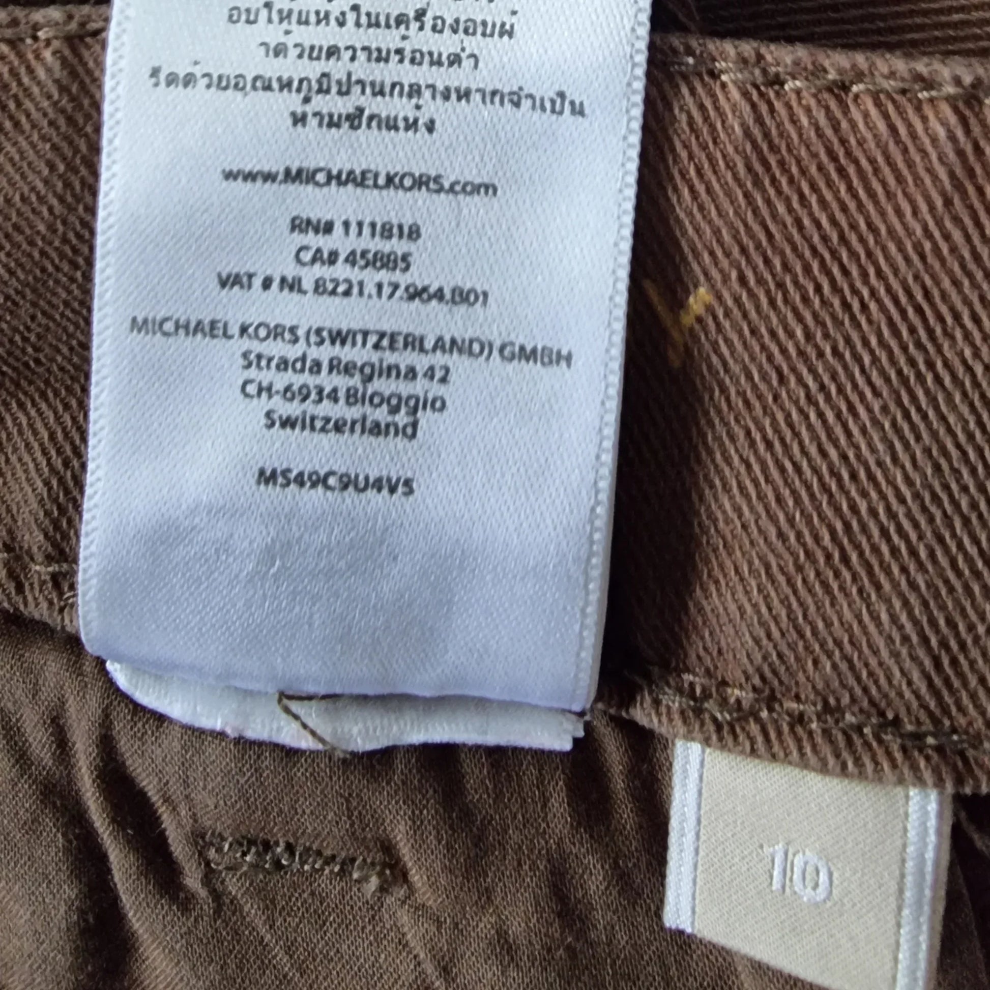 Michael Kors Women's Brown Denim Skinny Jeans. UK 10 US 6 EU 38 - Timelessfashions