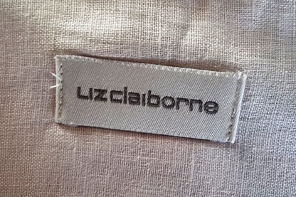 Liz Claiborne White Sleeveless Linen Blouse UK 14 US 10 EU 42 Timeless Fashions