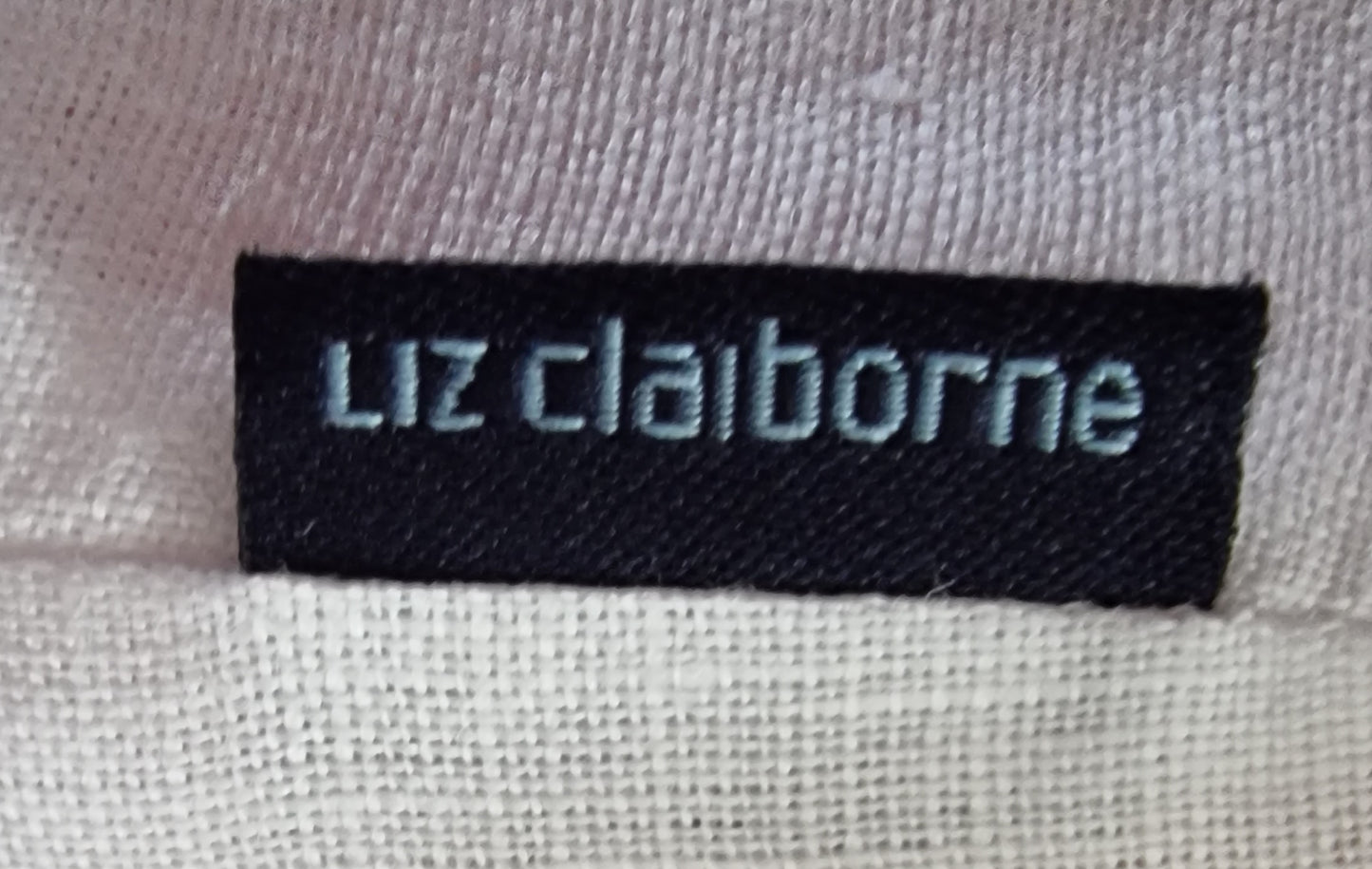 Liz Claiborne White Sleeveless Linen Blouse UK 14 US 10 EU 42 Timeless Fashions