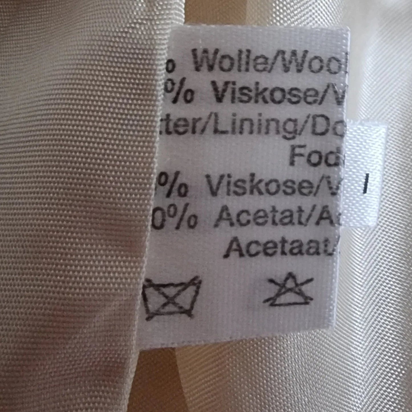 Strenesse Group Cream Lined Pencil Skirt UK 14 US 10 EU 42 - Timelessfashions