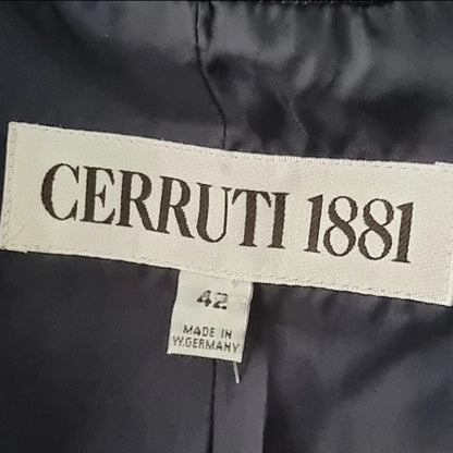 Cerruti 1881 Women's Blue Wool Jacket UK 18 US 14 EU 46 - Timelessfashions
