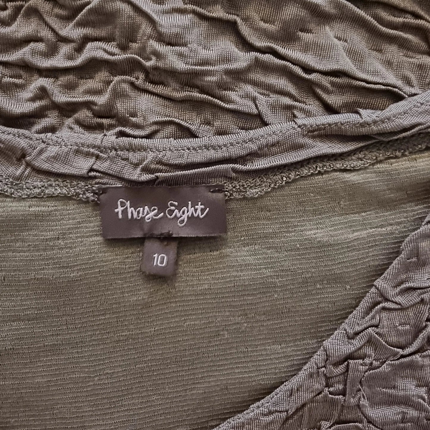 Phase Eight Taupe Short Sleeve Top UK 10 US 6 EU 38 - Timelessfashions
