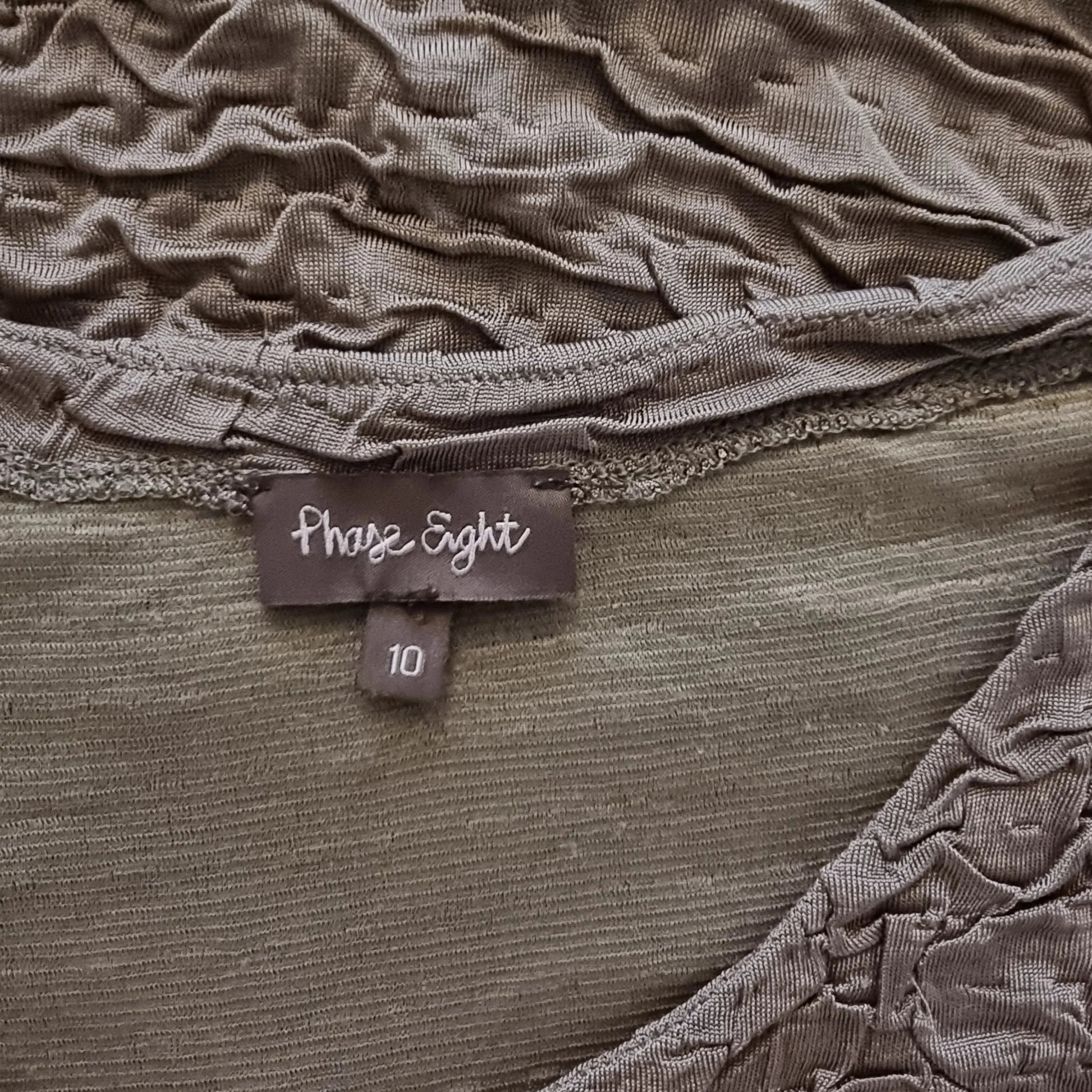 Phase Eight Taupe Short Sleeve Top UK 10 US 6 EU 38 - Timelessfashions