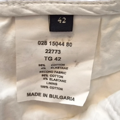 Marina Yachting White Women's Stretch Chino Trousers UK 10 US 6 EU 38 - Timelessfashions