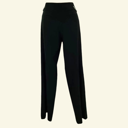 Michael Kors Black Tailored Trousers, Chain Detailing UK 12 US 4 EU 40 IT 44 - Timelessfashions