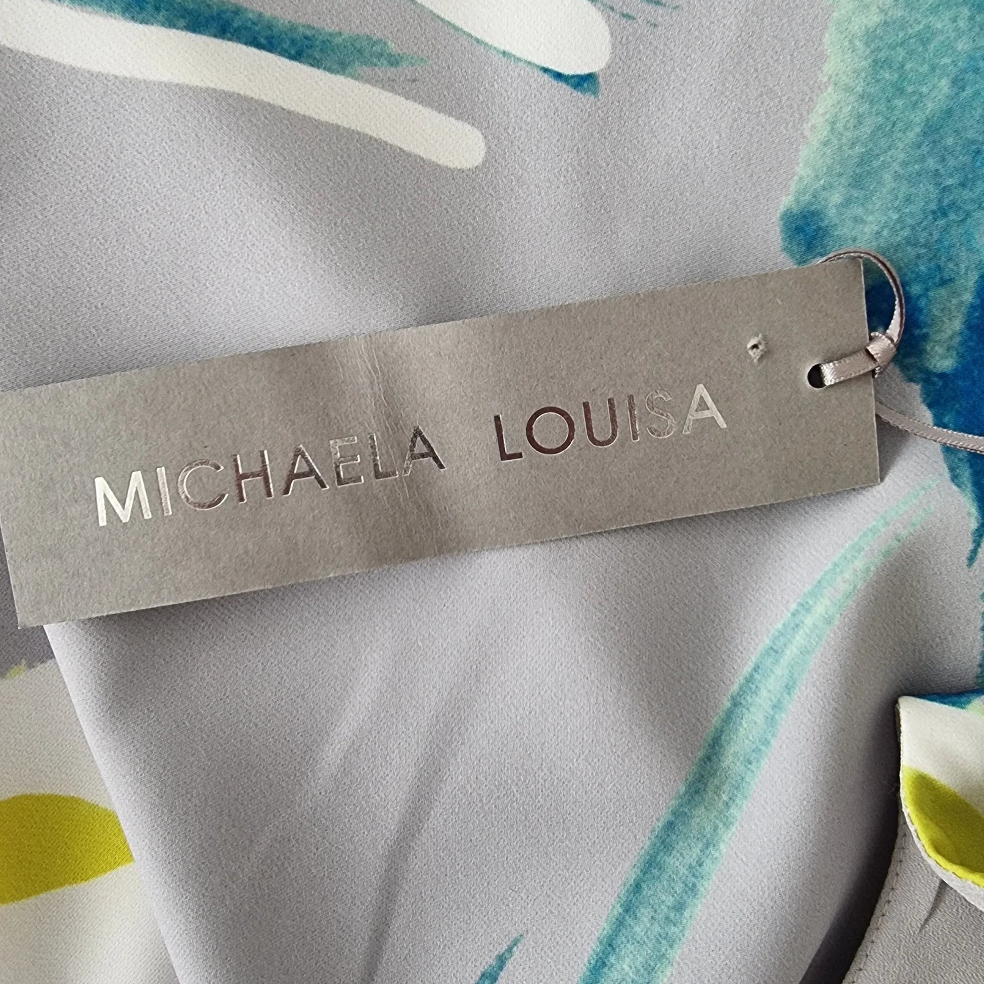 Michaela Louisa Grey, Multicolour Sleeveless Floral Print Shift Dress UK 12 US 8 EU 40 - Timelessfashions
