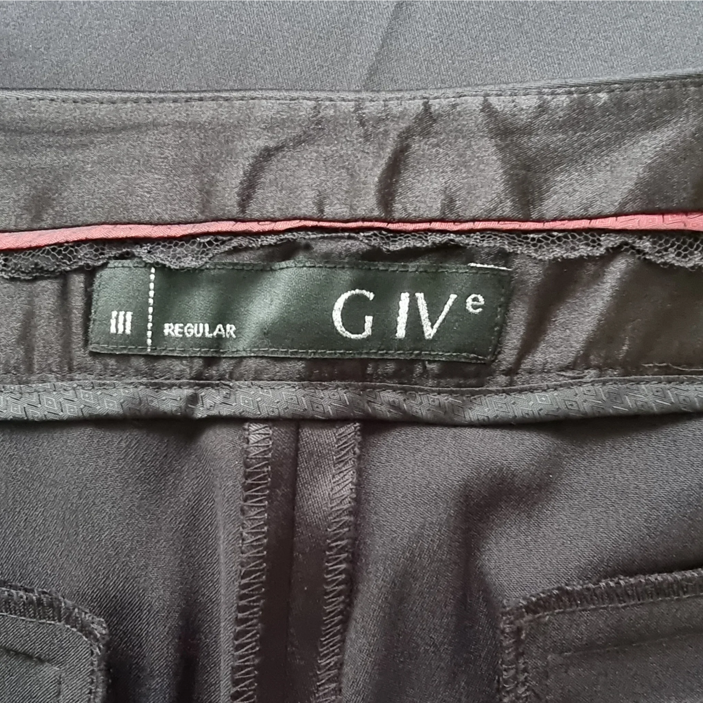 GIVe Women's Vintage Black Satin Trousers UK 14 US 10 EU 42 - Timelessfashions