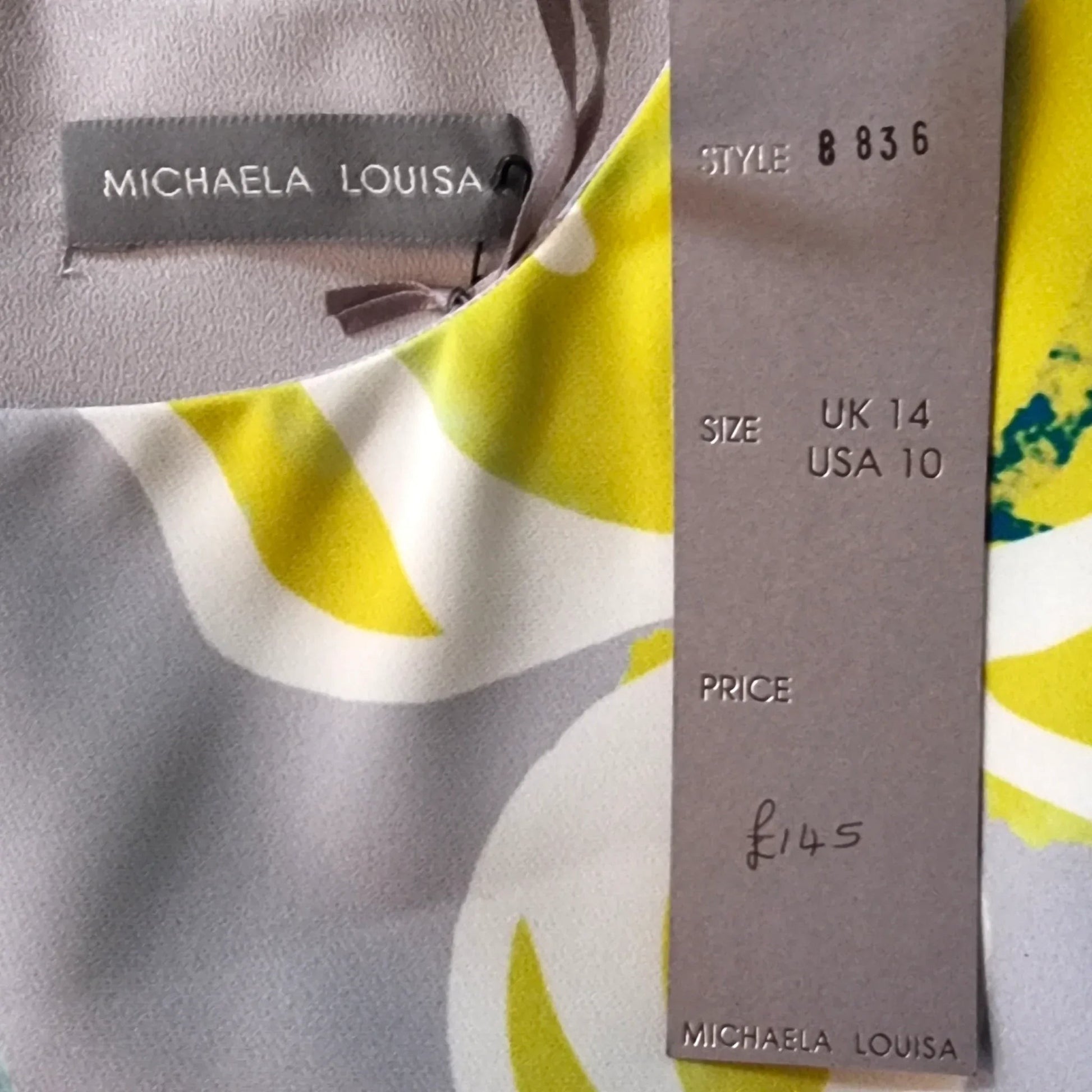 Michaela Louisa Grey Multicolour Floral Shift Dress UK 16 US 12 EU 44 - Timelessfashions