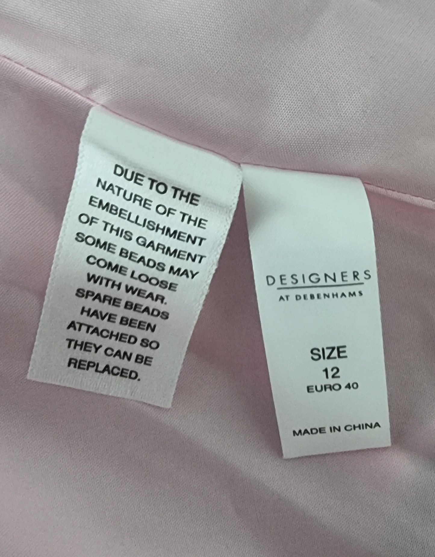 Jasper Conran Pale Pink Silk Beaded Ball Gown Prom Dress UK 12 US 8 EU 40 Timeless Fashions