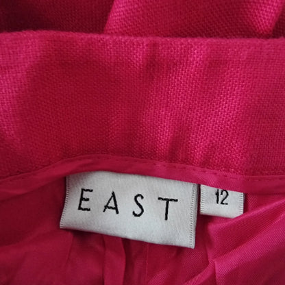 East Women's Pink Wide Leg Lined Trousers UK 12 US 8 EU 40 IT 44 - Timelessfashions