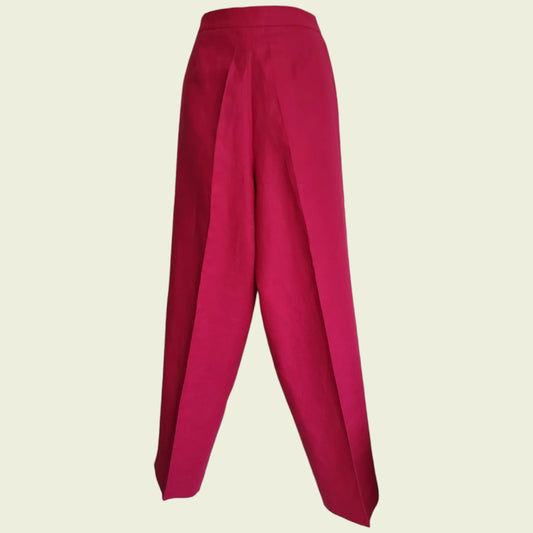 East Women's Pink Wide Leg Lined Trousers UK 12 US 8 EU 40 IT 44 - Timelessfashions