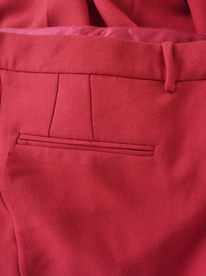 Pure Collection Red Women’s Straight Leg Regular Fit Trousers UK 18 US 14 EU 46 Timeless Fashions