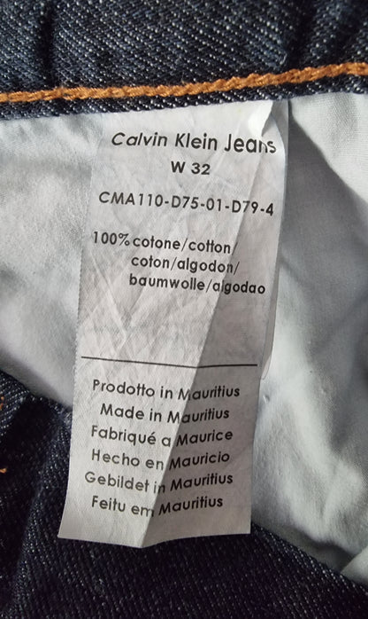 Calvin Klein Women’s Dark Wash Blue High Rise Jeans UK 14 US10 EU 42 IT 46 Timeless Fashions