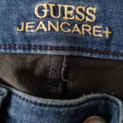 Guess Los Angeles 1981 Cigarette Mid Indigo Theraphy Jeans UK 12 US 8 EU 40 IT 44 - Timelessfashions