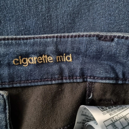 Guess Los Angeles 1981 Cigarette Mid Indigo Theraphy Jeans UK 12 US 8 EU 40 IT 44 - Timelessfashions