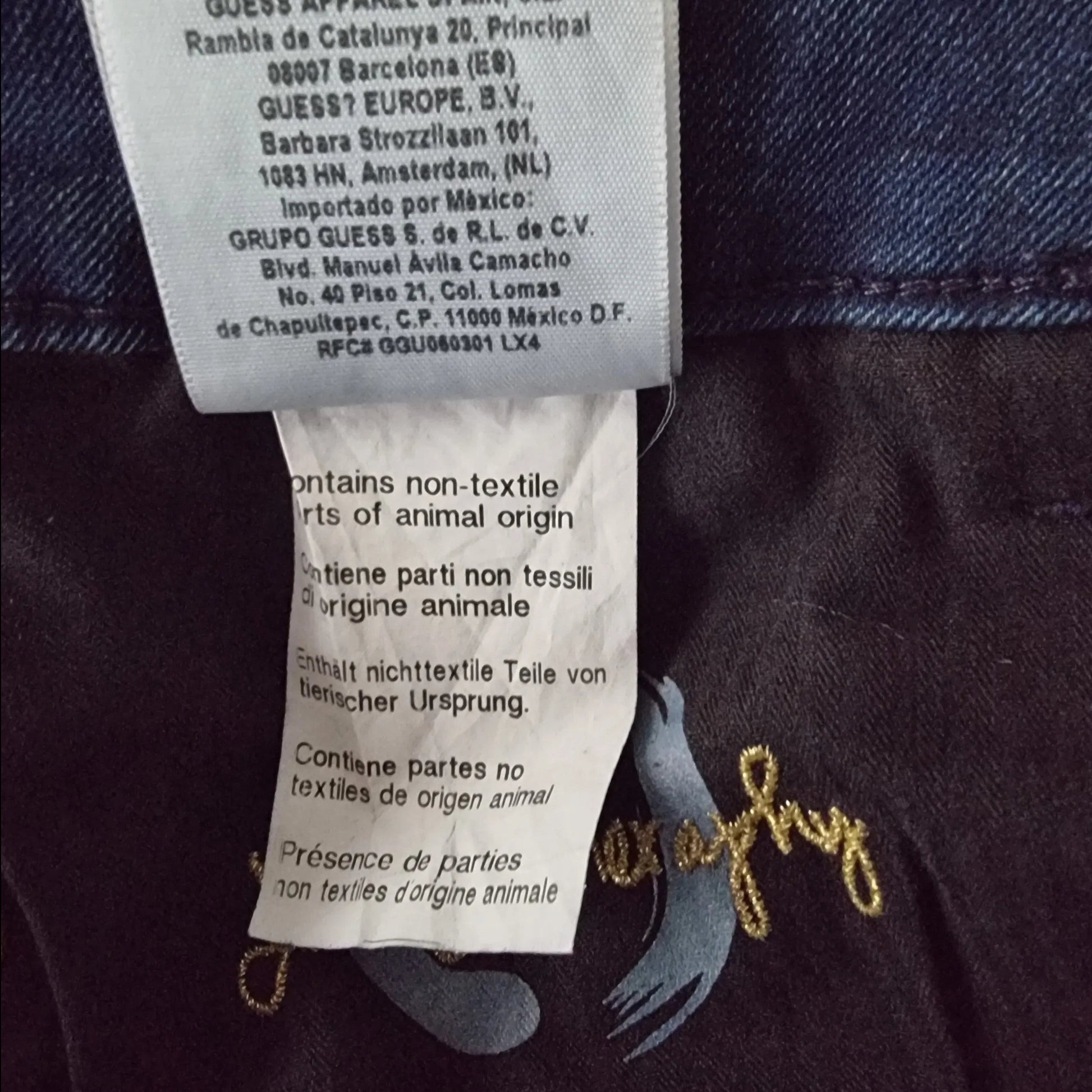 Guess Los Angeles 1981 Cigarette Mid Indigo Theraphy Jeans UK 12 US 8 EU 40 IT 44 - Timelessfashions
