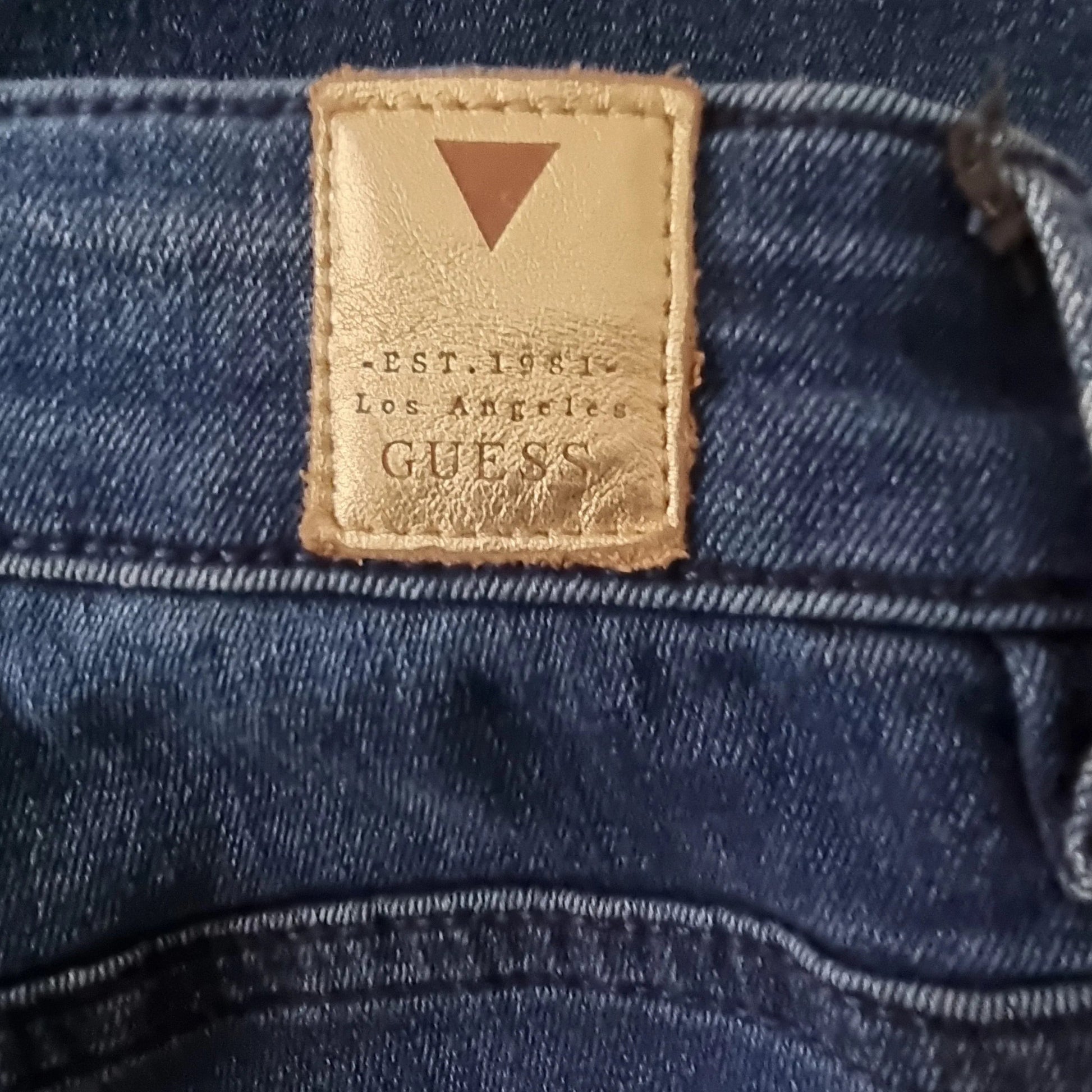 Guess Los Angeles 1981 Cigarette Mid Indigo Theraphy Jeans UK 12 US 8 EU 40 IT 44 - Timelessfashions