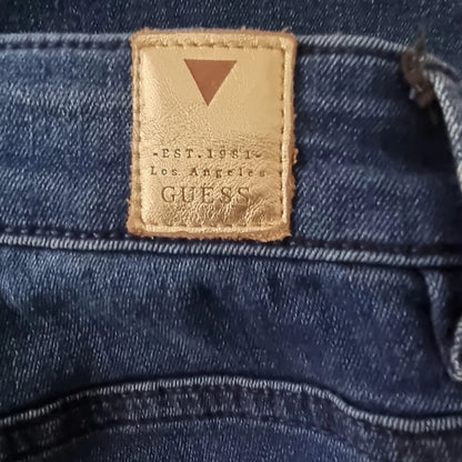 Guess Los Angeles 1981 Cigarette Mid Indigo Theraphy Jeans UK 12 US 8 EU 40 IT 44 - Timelessfashions