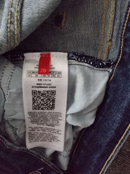 Guess Los Angeles Low Rise Studded Denim Stretch Jeans UK 10 US 6 EU 38 IT 42 Timeless Fashions