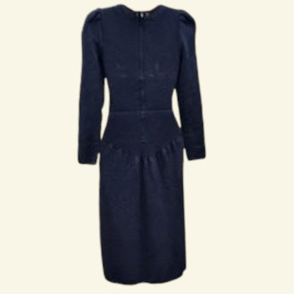 Pat Sandler For Saks Fifth Avenue 60’s Vintage Black Sequined Dress UK 8 US 4 EU 36 - Timelessfashions