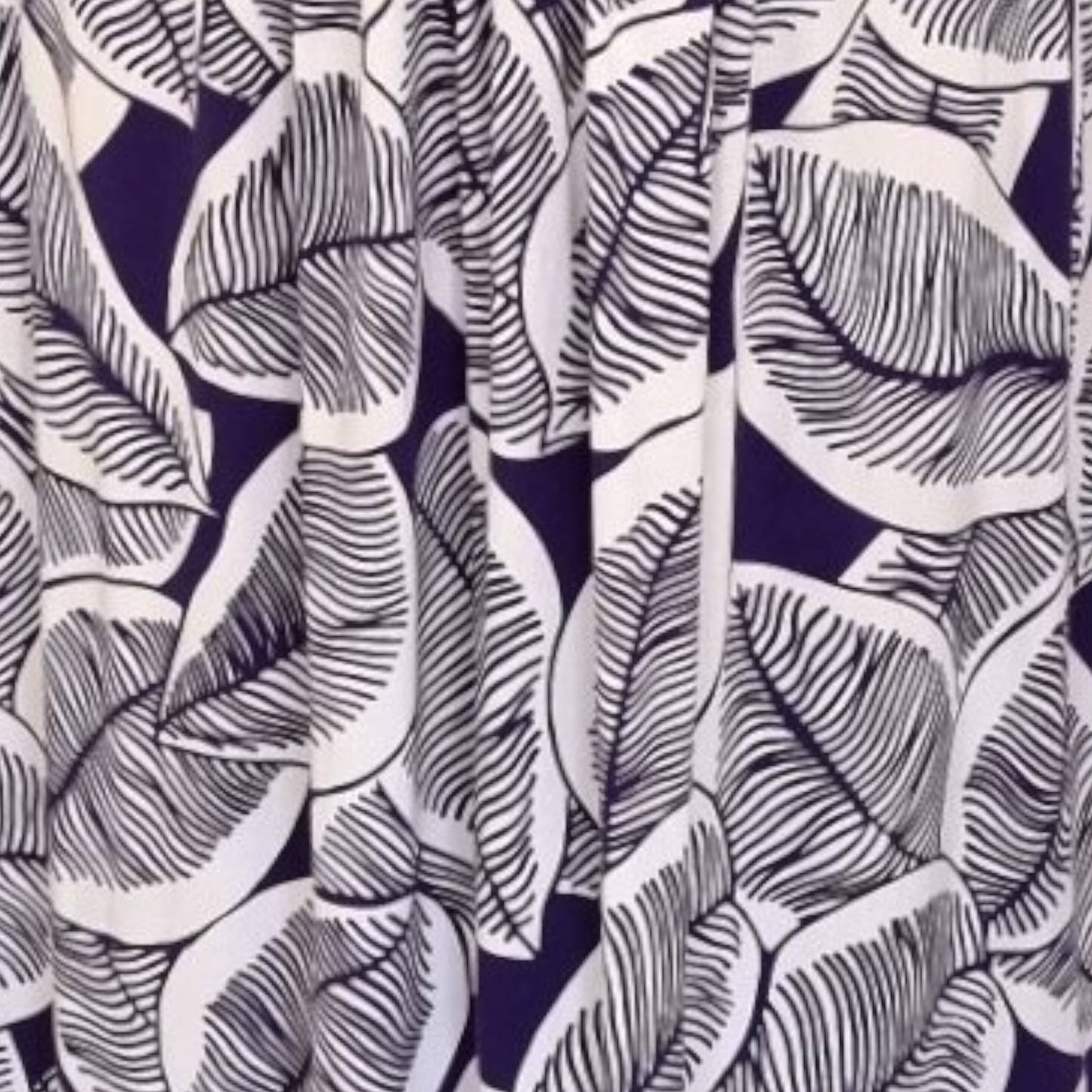 Floral blue and white material 